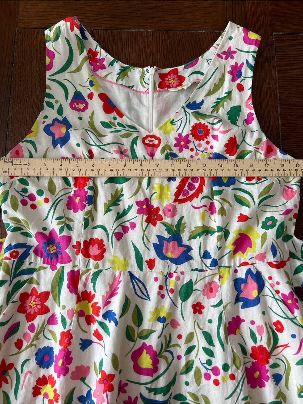 Boden Linen White Sundress with Multicolor Floral Print - Picture 5 of 10